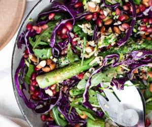 Summer asparagus & brown rice Salad with ginger dressing